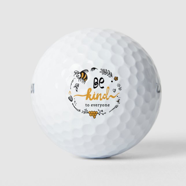 Pelotas De Golf Logo brillante con abeja amable (Anverso)