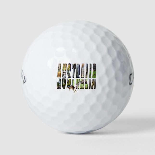 Pelotas De Golf Logo De Australia Hecho Con Vida Silvestre, (Anverso)