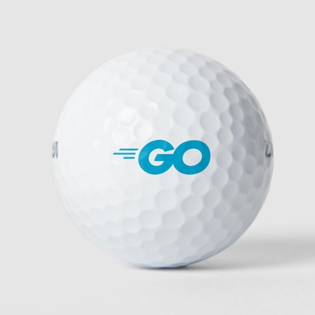 Pelotas De Golf Logo de Golang (Lenguaje de programación Go) (Anverso)
