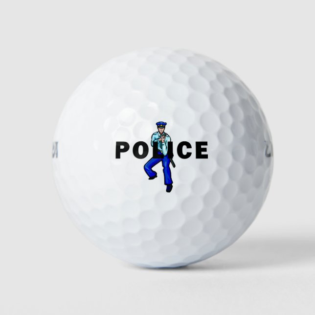 Pelotas De Golf Logo de la acción policial (Anverso)