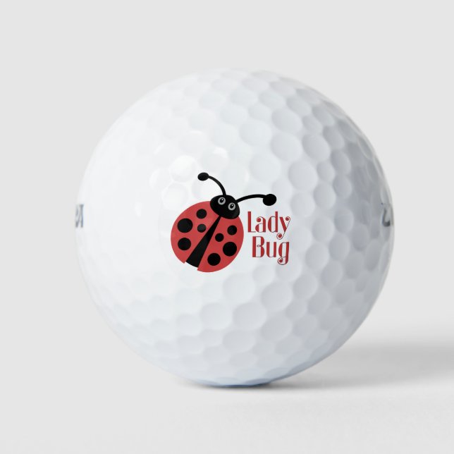 Pelotas De Golf Logo de Lady Bug Animal (Anverso)