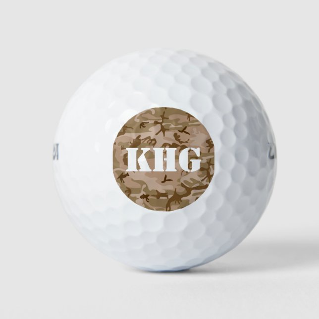 Pelotas De Golf Logo de monograma personalizado con Tormenta del D (Anverso)