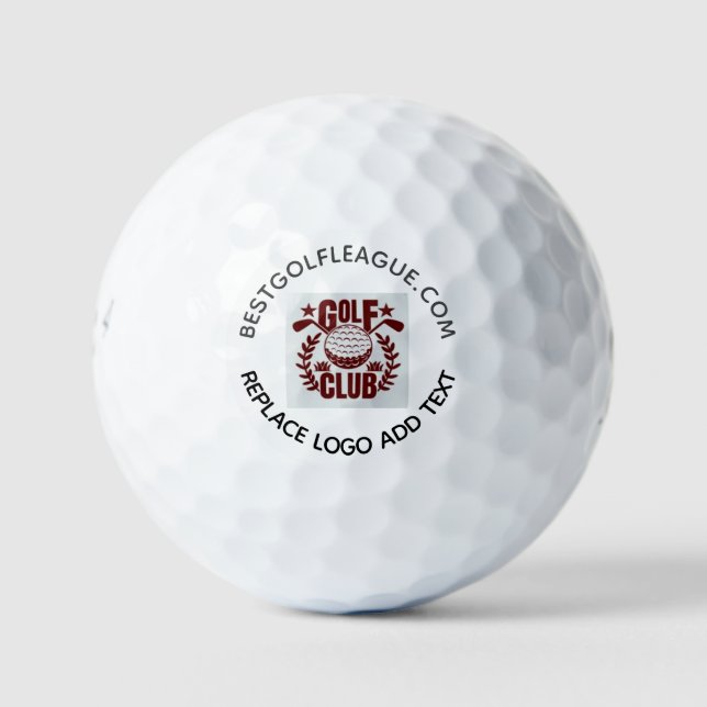 Pelotas De Golf Logo del Club de Golf de la Liga de Golf (Anverso)