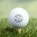 Pelotas De Golf Logo del Cowboy Cow Skull Western Personalizado Gr<br><div class="desc">Regalos personalizados para padrinos con temática de vaquero occidental. Decorada con gorra de vaquero con letra occidental vintage. El texto y el color son editables utilizando la herramienta de diseño para que se ajuste a su ocasión. Obtén este regalo de personalizar para boda, despedida de soltero, fiesta de compromiso o...</div>