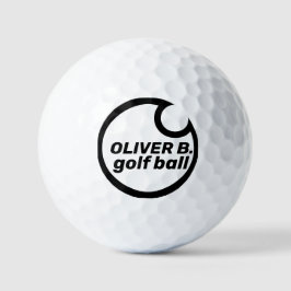 Pelotas De Golf Logo negro moderno