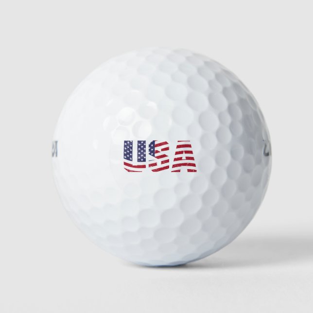 Pelotas De Golf Logo Patriótico "All American" (Anverso)