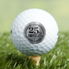 Pelotas De Golf Logotipo comercial del 25º aniversario de Silver