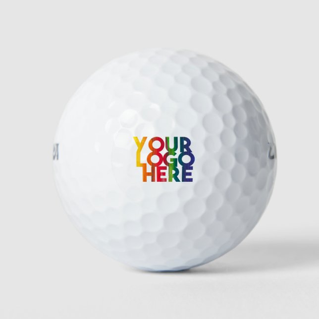 Pelotas De Golf Logotipo comercial sencillo blanco (Anverso)