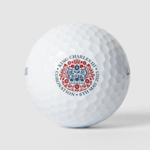 Pelotas De Golf Logotipo de coronación del Rey Carlos III Conmemor