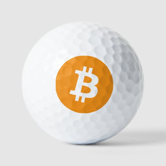 Pelotas De Golf Logotipo de criptografía de Bitcoin (Anverso)