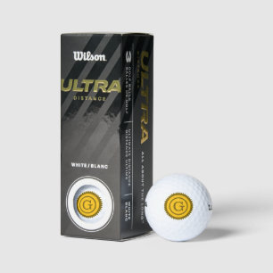 Pelotas De Golf Logotipo de emblema de monograma personalizado Pel