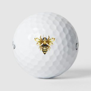 Pelotas De Golf Logotipo de Relieve metalizado dorado falso poligo