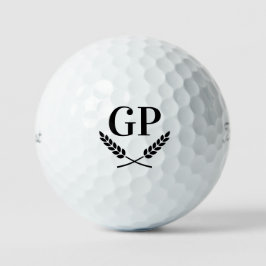 Pelotas De Golf Logotipo del escudo de monograma personalizado Tit