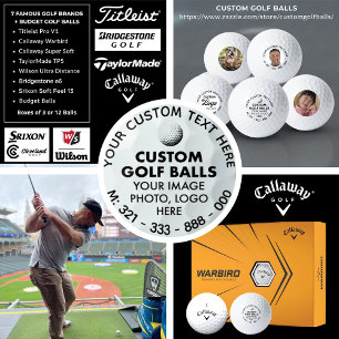 Pelotas De Golf Logotipo fotográfico Personalizado Callaway Warbir