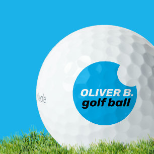 Pelotas De Golf Logotipo moderno azul Golfer Ball