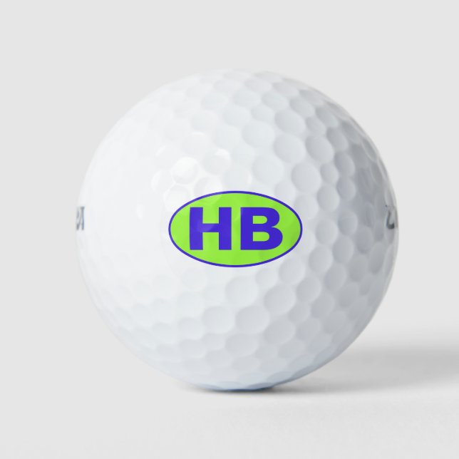 PELOTAS DE GOLF LOGOTIPO OVAL CON INICIALES PERSONALIZADOS (Anverso)