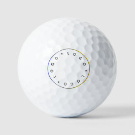 Pelotas De Golf Logotipo redondo personalizado con marco dorado pl