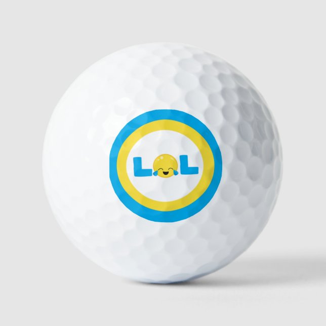 Pelotas De Golf LOL Lauder en alto Emoji amarillo azul (Anverso)