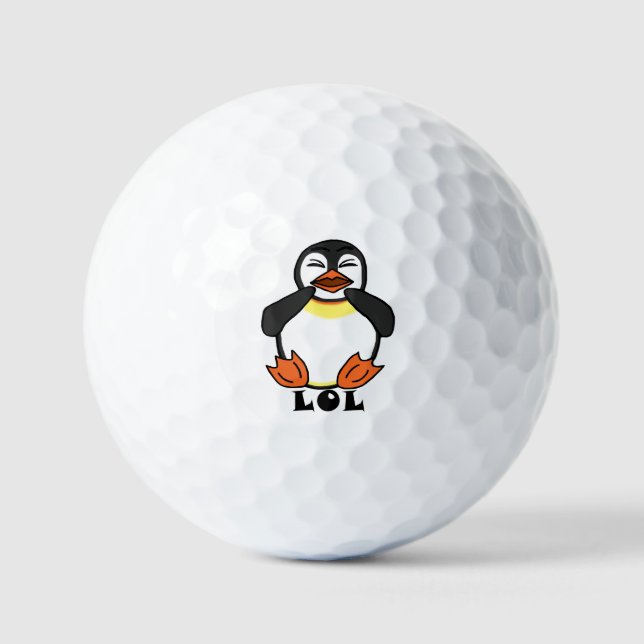 Pelotas De Golf LOL Laughing Pingüino (Anverso)
