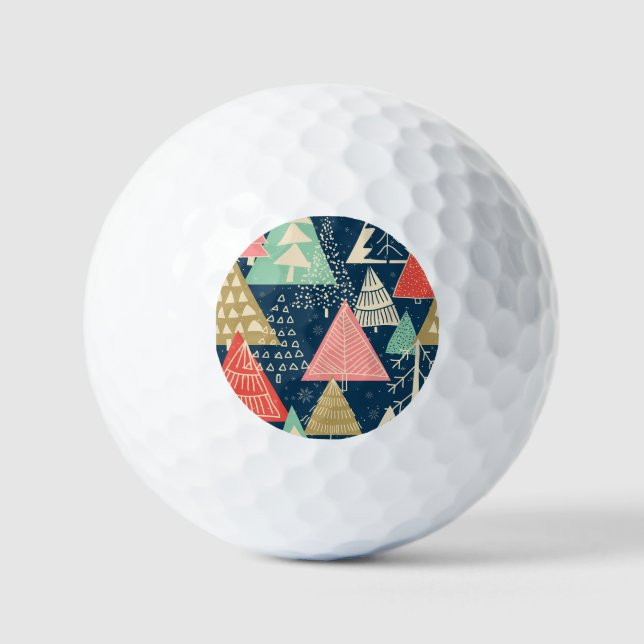 Pelotas De Golf Los Árboles de Navidad Festivan El Ilustracion Sin (Anverso)