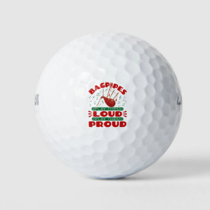 Pelotas De Golf Los Bagpipes Los Juegan En Voz Alta Orgullosos Bag