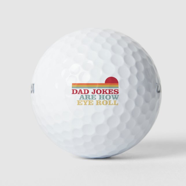 Pelotas De Golf Los chistes de papá son cómo me río de los chistes (Anverso)