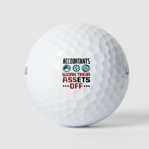 Pelotas De Golf Los Contables Trabajan Sus Activos Fuera De La Con