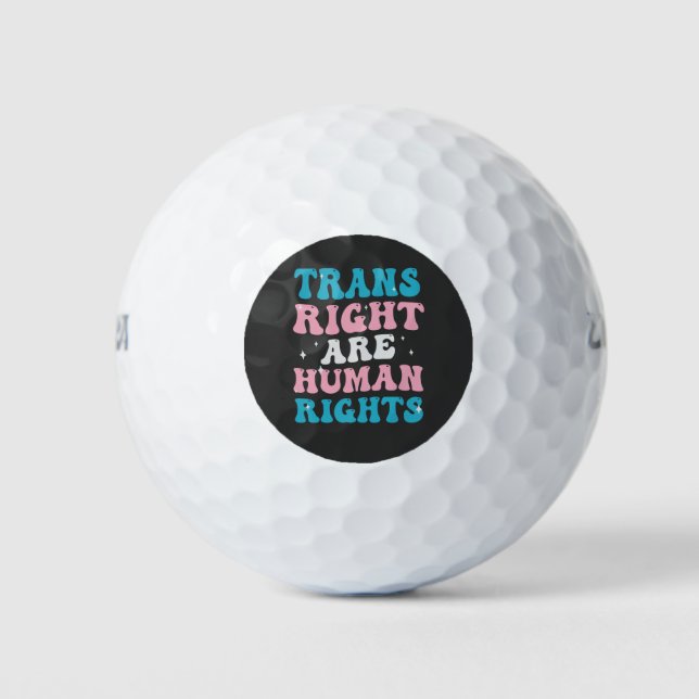 Pelotas De Golf Los derechos transgénero son derechos humanos tran (Anverso)
