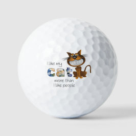 Pelotas De Golf "Los Gatos Son Mejor Compañía Que Los Hombres" Art