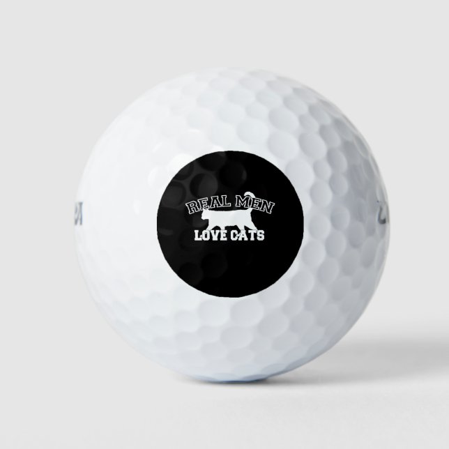 Pelotas De Golf Los hombres de verdad cómicos aman los gatos (Anverso)