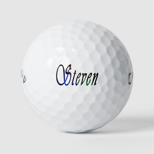 Pelotas De Golf Los Hombres Llamaron A Steven, (Anverso)