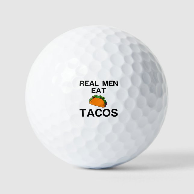 PELOTAS DE GOLF LOS HOMBRES REALES COMEN TACOS (Anverso)