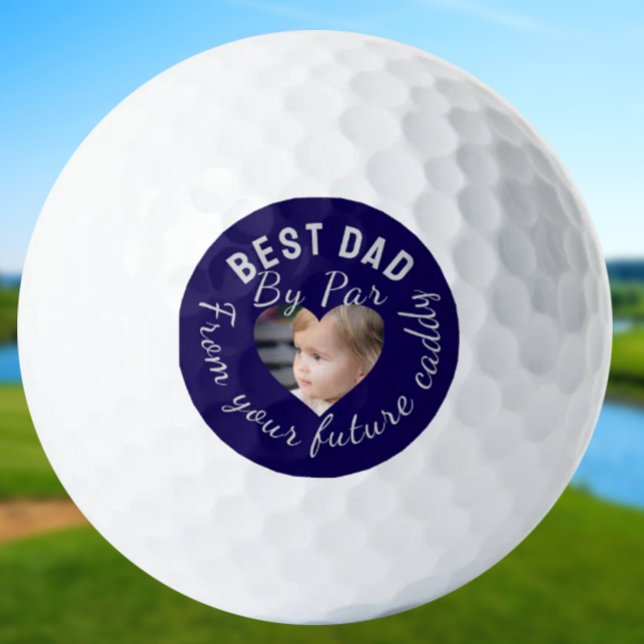 Pelotas De Golf Los mejores niños Personalizados de papá foto azul (Subido por el creador)
