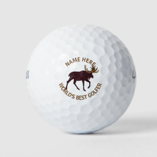 Pelotas De Golf Los mundos de cuero rústico estilo Moose mejor gol
