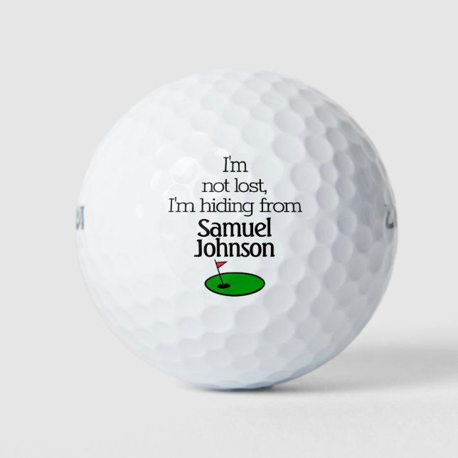 Pelotas De Golf Lost golf balls| Jokes| Customizable Golf Balls (Anverso)