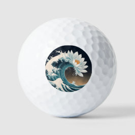 Pelotas De Golf Loto blanco y ola oceánica - Elegancia en movimien