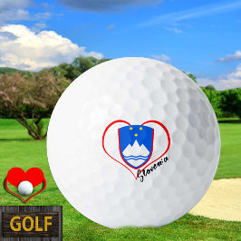 Pelotas De Golf Love Eslovenia Golf Balls, bandera eslovena, coraz
