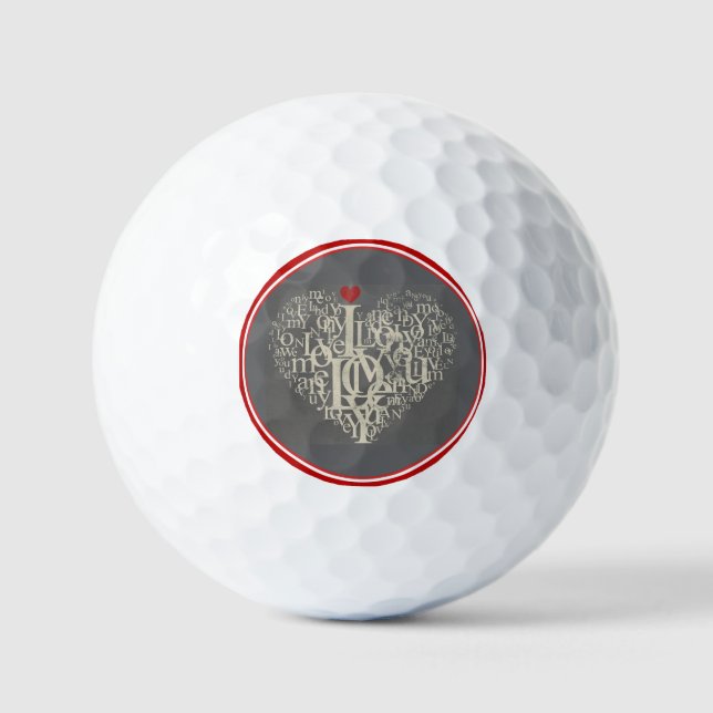 Pelotas De Golf Love Golf Ball (Anverso)