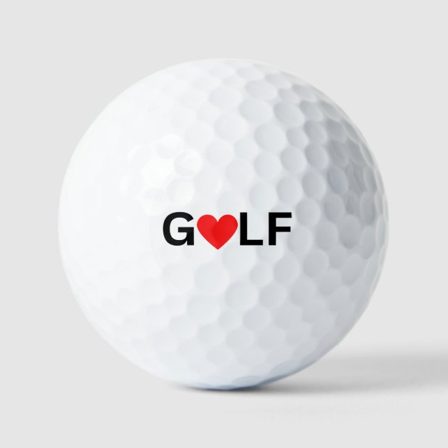 Pelotas De Golf Love Golf Ball (Anverso)
