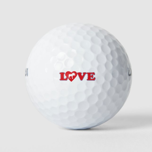 PELOTAS DE GOLF LOVE-MOOSE (Anverso)