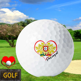 Pelotas De Golf Love Portugal Golf Balls, bandera portuguesa, cora
