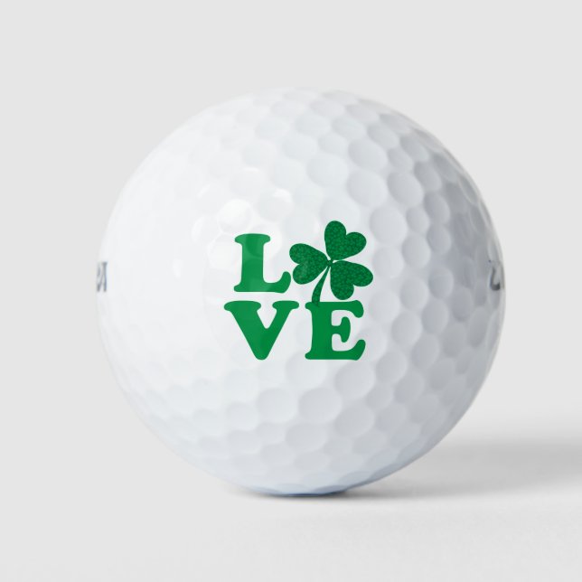 Pelotas De Golf Love-Shamrock (Anverso)