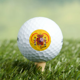 Pelotas De Golf Love Spain Golf Balls, bandera española amarilla,