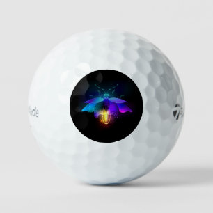 Pelotas De Golf Luciérnaga de neón sobre negro