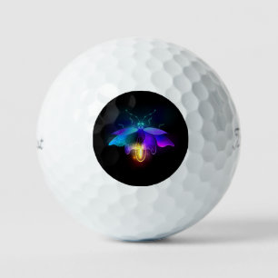 Pelotas De Golf Luciérnaga de neón sobre negro