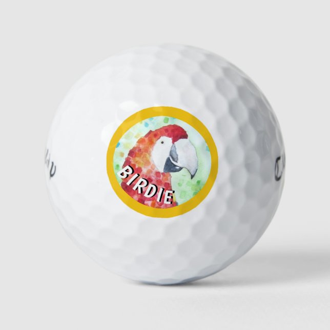 Pelotas De Golf Lucky BIRDIE Parrot Golf Balls (Anverso)