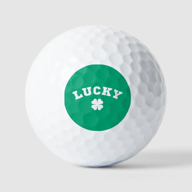 Pelotas De Golf Lucky Clover St. Patricks Day (Anverso)