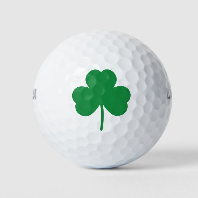Pelotas De Golf Lucky Clover St Patricks Day Green Shamrock (Anverso)