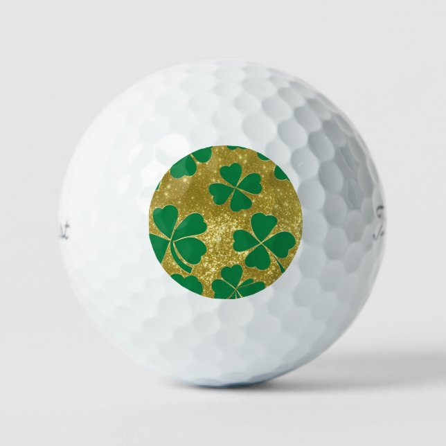 Pelotas De Golf Lucky Four Leaf Clover (Anverso)