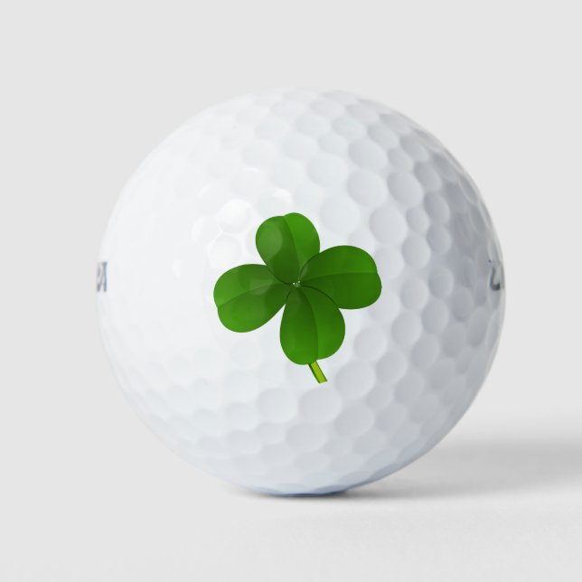 Pelotas De Golf Lucky Four Leaf Clover (Anverso)